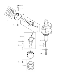 Fh721v-As15 Crankshaft And Pistons Diagram and Parts List for M60-KW 53AB5DCX150-25-HP Cub Cadet Lawn Tractor